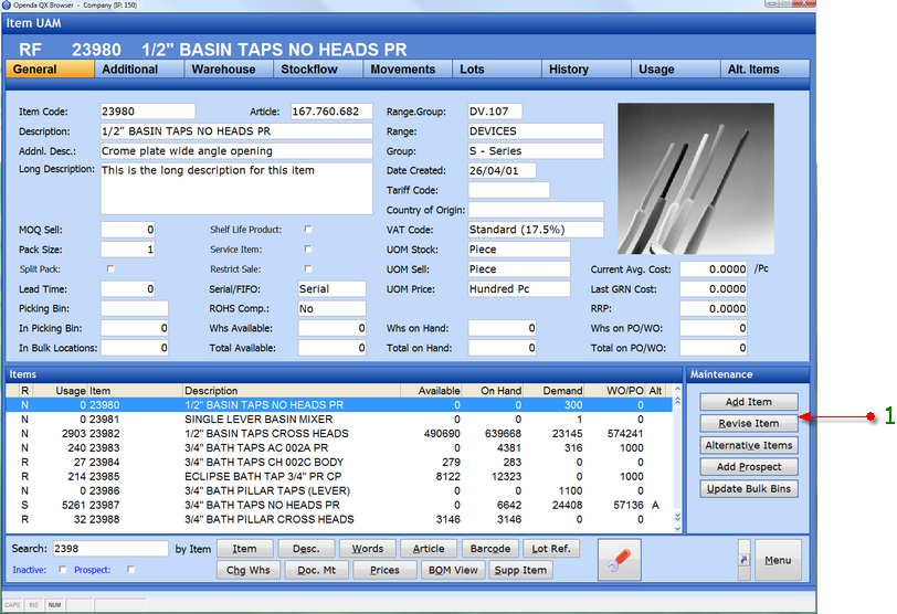 maint selection